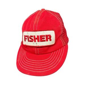 Vintage 80’s Fisher Red Trucker SnapBack Hat